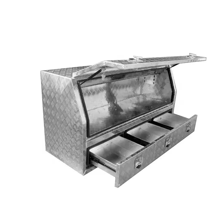Aluminium toolbox 1700x600x850 with 3 drawers